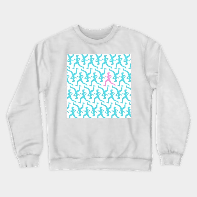 Pastel Runner Pattern Crewneck Sweatshirt by XOOXOO